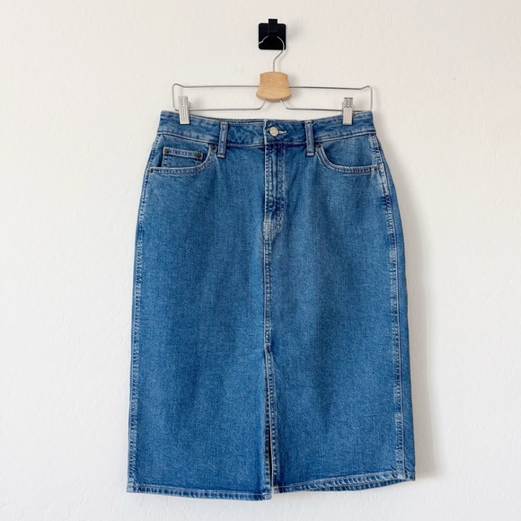 GAP Denim Skirt with Front Slit Size 8/29 - Picture 3 of 7